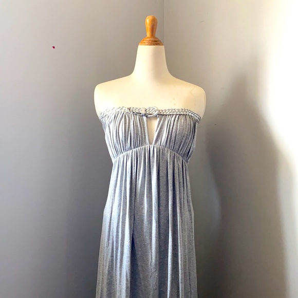 🏷️ SALE 🏷️ SKY Silver and Grey Strapless Dress - Picture 3 of 5